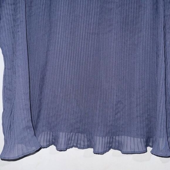Lauren Conrad Sleeveless Blouse XL Womens Blue Textured Lace Top - Picture 4 of 6